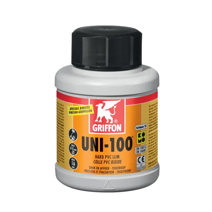 Griffon UNI-100 PVC lim (Pvc rørlim) med pensel 500 gram